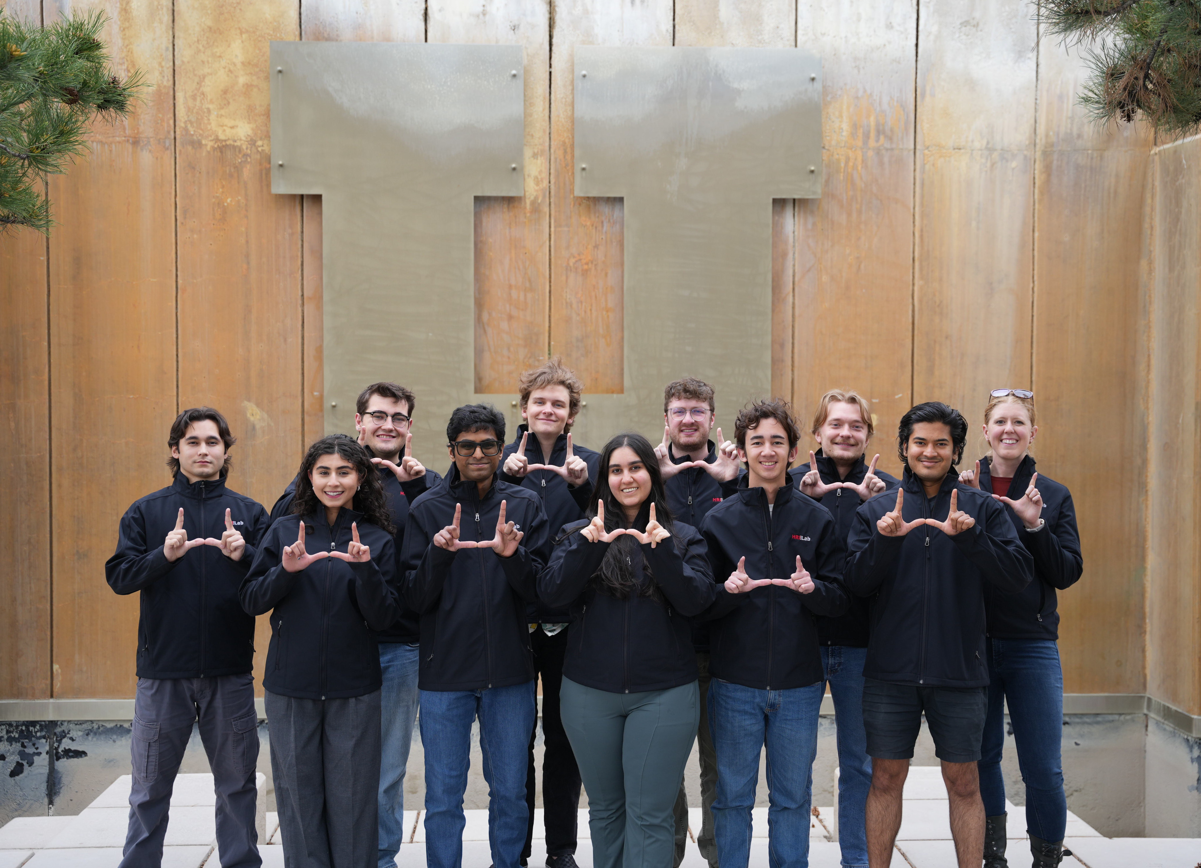 HRELab members pose together at the U fountain.